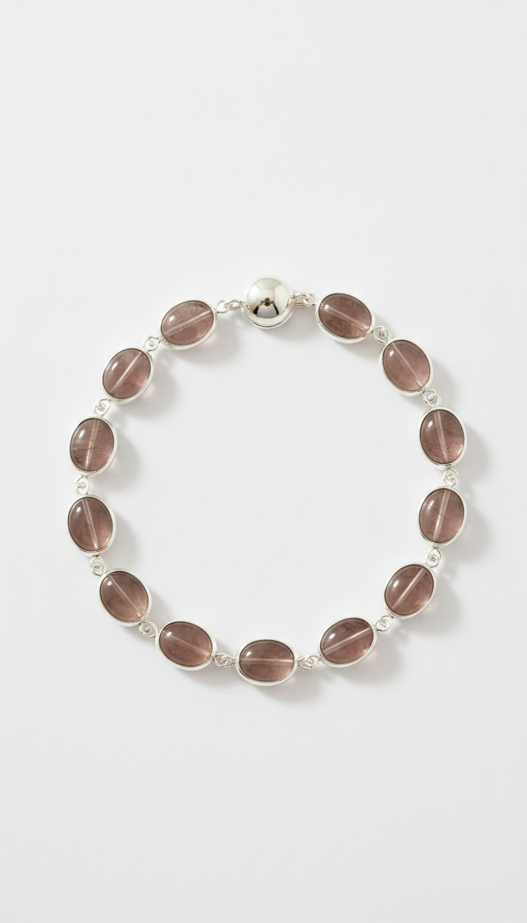 Armband Rauchrosen-Edelstein facettiert